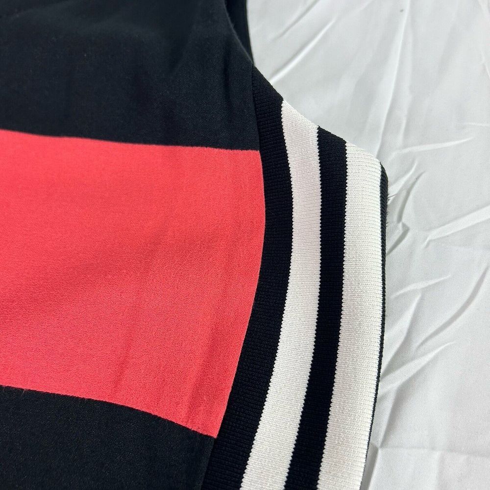 Rebecca Minkoff Black Pink Sleeveless White Striped Sides Short Tank Dress Sz 6 - Picture 12 of 14